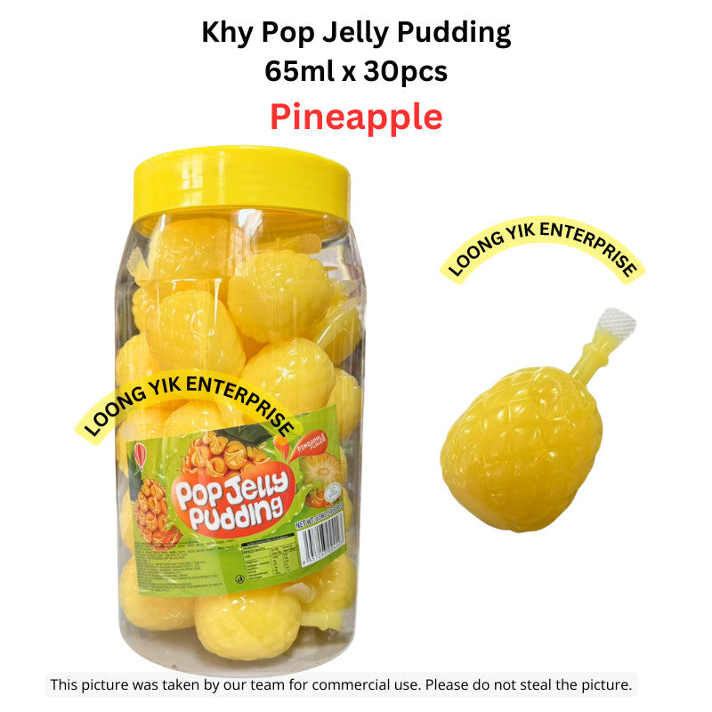 Halal Khy Pop Jelly Pudding 65ml x 30pcs Strawberry/Pineapple/Mango/Grape
