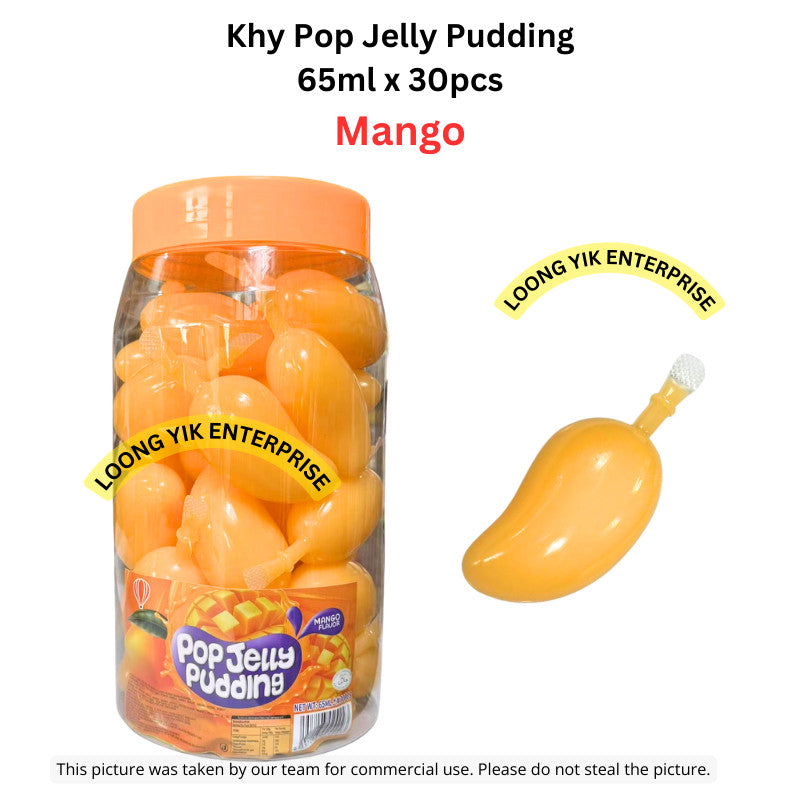 Halal Khy Pop Jelly Pudding 65ml x 30pcs Strawberry/Pineapple/Mango/Grape