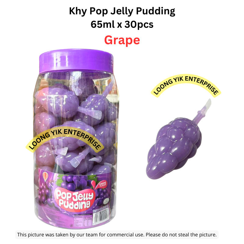 Halal Khy Pop Jelly Pudding 65ml x 30pcs Strawberry/Pineapple/Mango/Grape