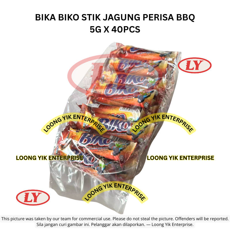 *Halal* BIKA BIKO STIK JAGUNG PERISA BBQ 5G X 40PCS Loongyik99