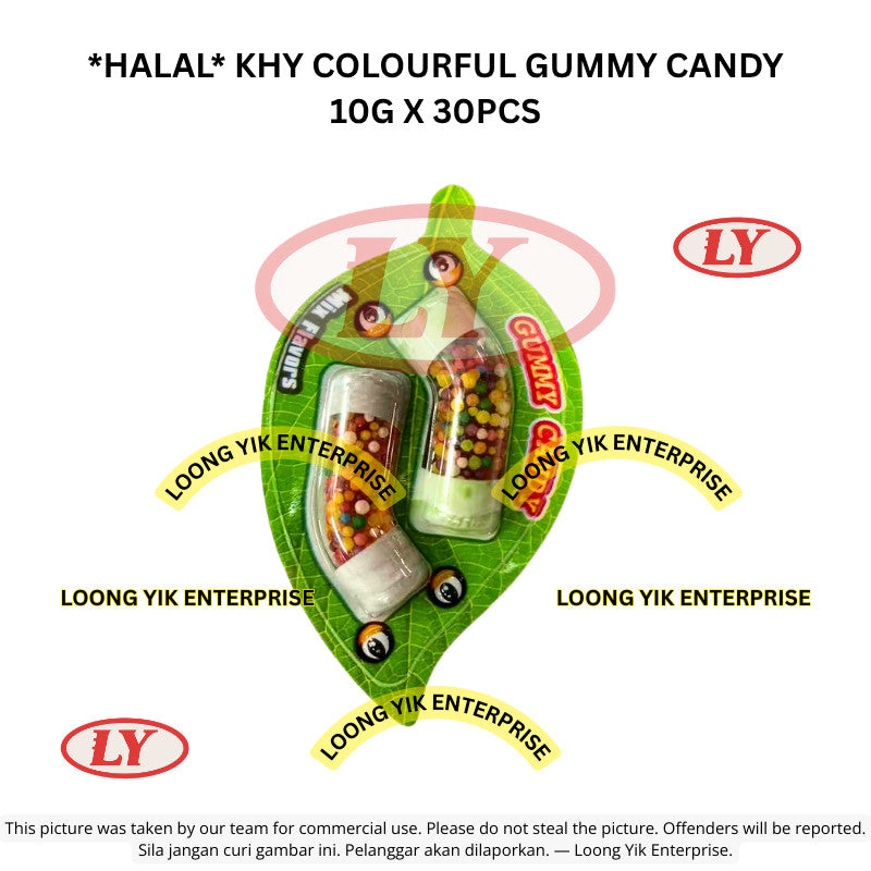 *Halal* ** KHY COLOURFUL GUMMY CANDY 10G X 30PCS Loongyik99
