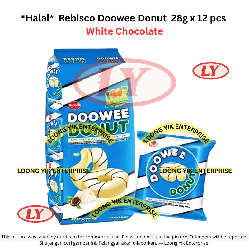 *Halal*  Rebisco Doowee Donut  28g x 12 pcs (Strawberry/White Chocolate/Chocolate/Assorted)