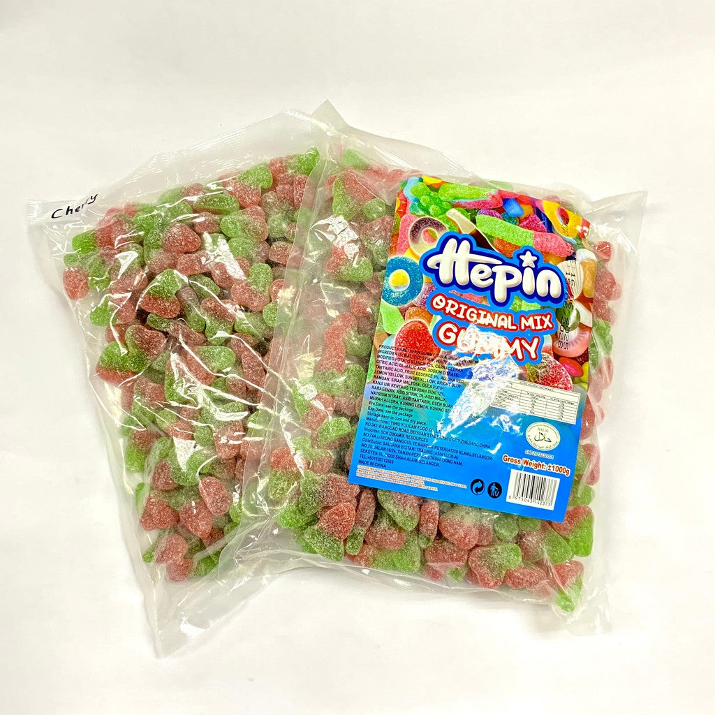 *Halal* 12Jenis 1Kg Hepin Gummy Candy Campuran Perisa Buah Animasi & Rekaan Makanan