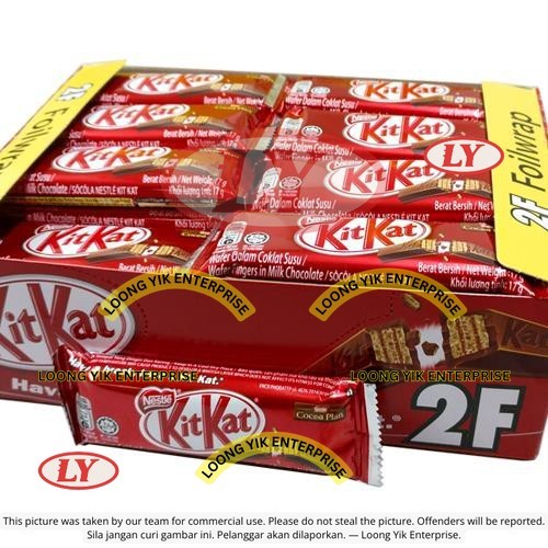 KITKAT WAFER FINGER IN MILK CHOCOLATE 2F (17GX24PCS)  *Foil Wrap*