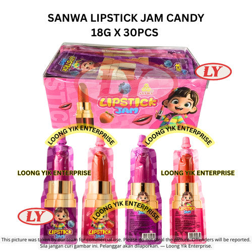 SANWA LIPSTICK JAM CANDY 18G X 30PCS