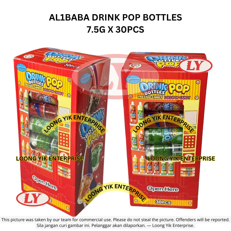 AL1BABA DRINK POP BOTTLESD CANDY 7.5G X 30PCS
