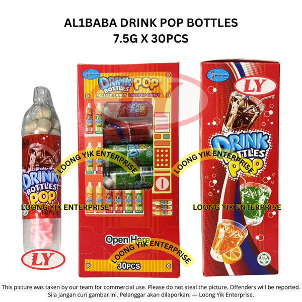 AL1BABA DRINK POP BOTTLESD CANDY 7.5G X 30PCS