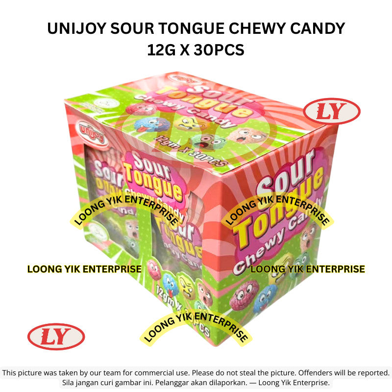 *Halal* UNIJOY Sour Tongue Chewy Candy 12g x 30pcs Gummy Murah Loongyik99