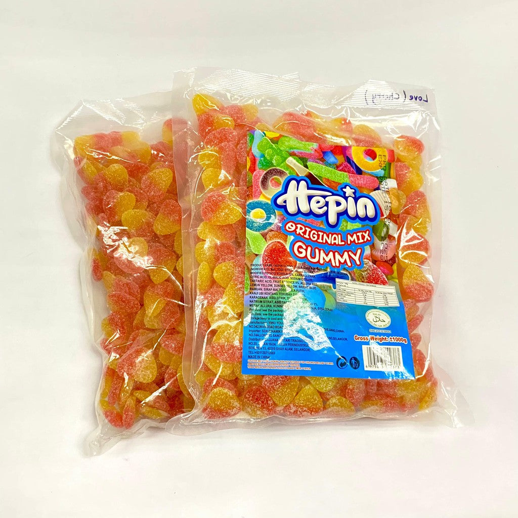 *Halal* 12Jenis 1Kg Hepin Gummy Candy Campuran Perisa Buah Animasi & Rekaan Makanan