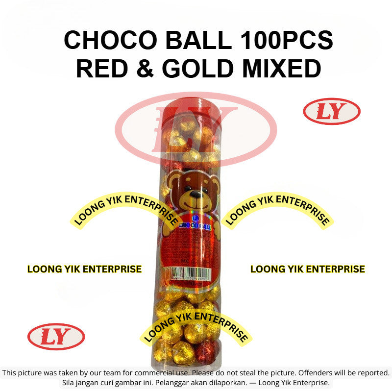 CHOCO BALL 100PCS RED & GOLD MIXED 100PCS HALAL
