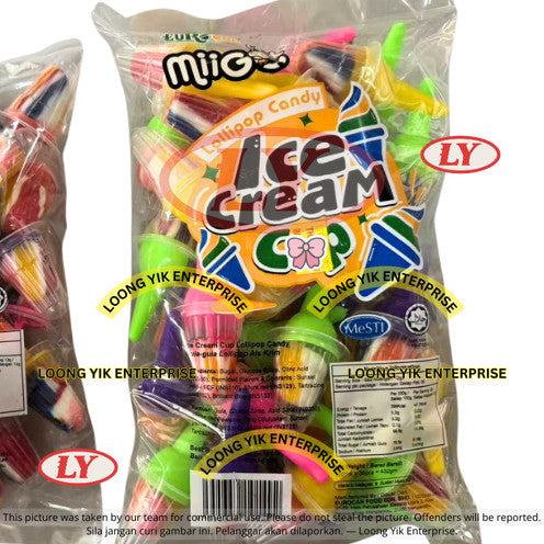 *Halal* EUROCAN MIIGO HAPPY RONG / ICE CREAM CUP LOLLIPOP CANDY 12G X 36PCS Loongyik99