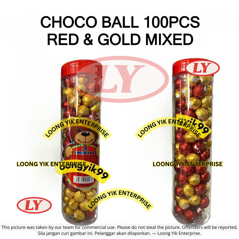 CHOCO BALL 100PCS RED & GOLD MIXED 100PCS HALAL