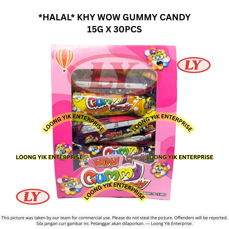 *Halal* ** KHY WOW GUMMY CANDY 15G X 30PCS Loongyik99