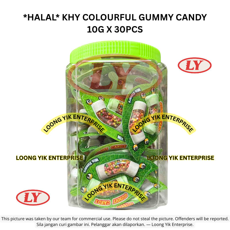 *Halal* ** KHY COLOURFUL GUMMY CANDY 10G X 30PCS Loongyik99