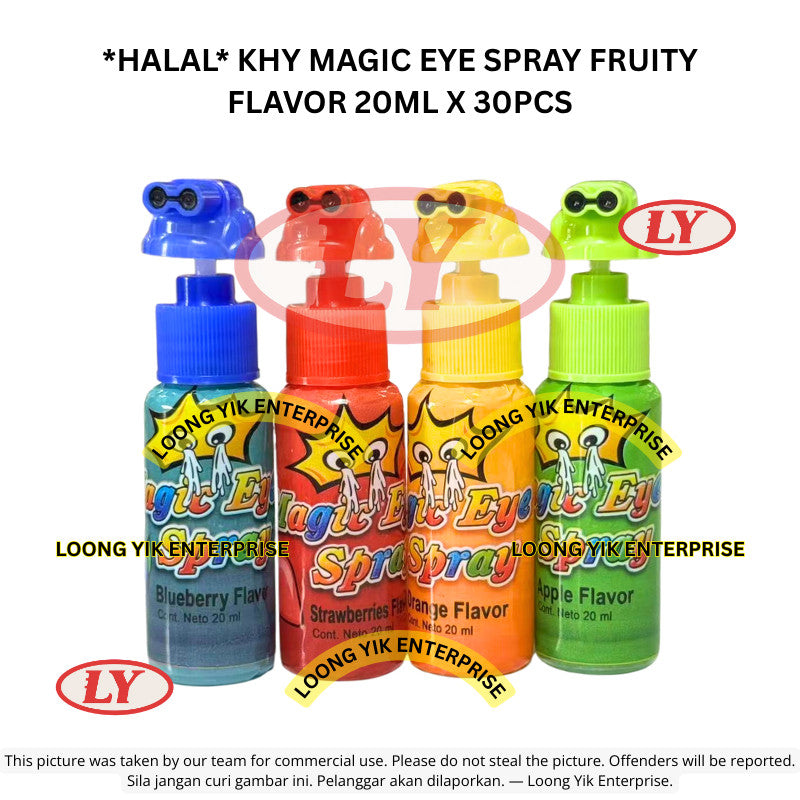 *Halal* ** KHY MAGIC EYE SPRAY FRUITY FLAVOR 20ML X 30PCS Loongyik99