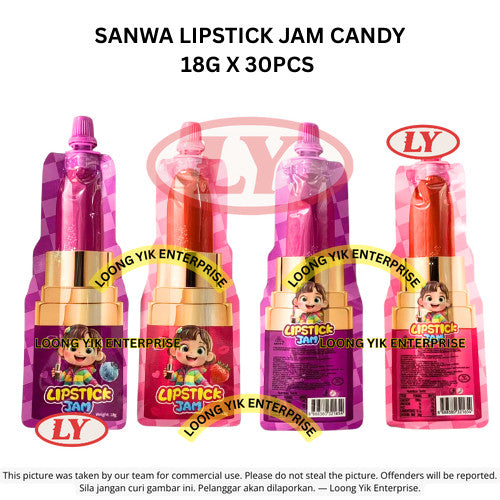 SANWA LIPSTICK JAM CANDY 18G X 30PCS
