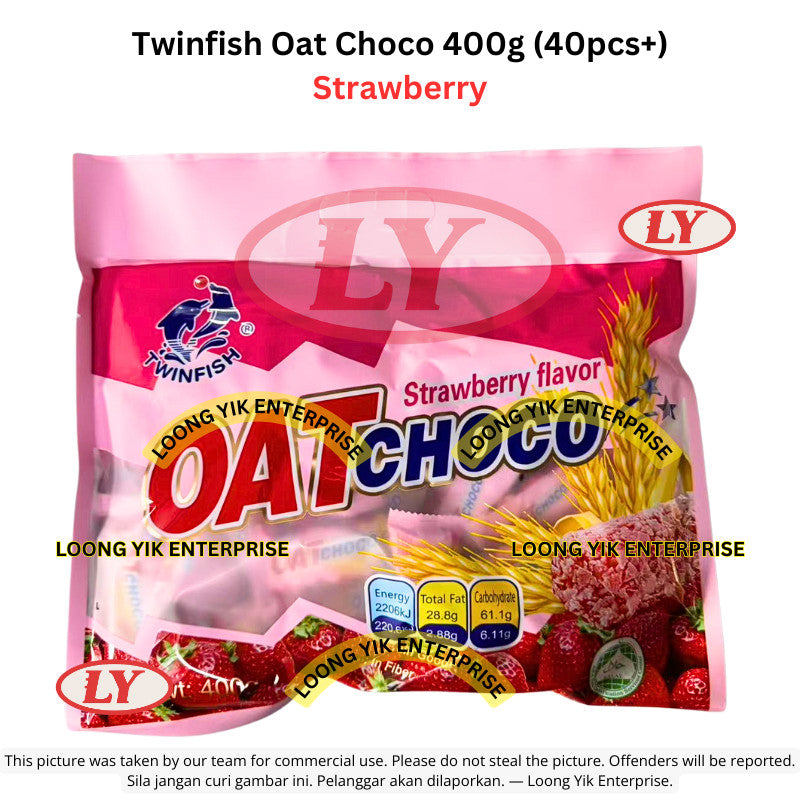 *Halal* Twinfish Oat Choco Original/Chocolate/Blueberry/Sweet Potato/Strawberry/Sweet Potato 400g (40pcs+)