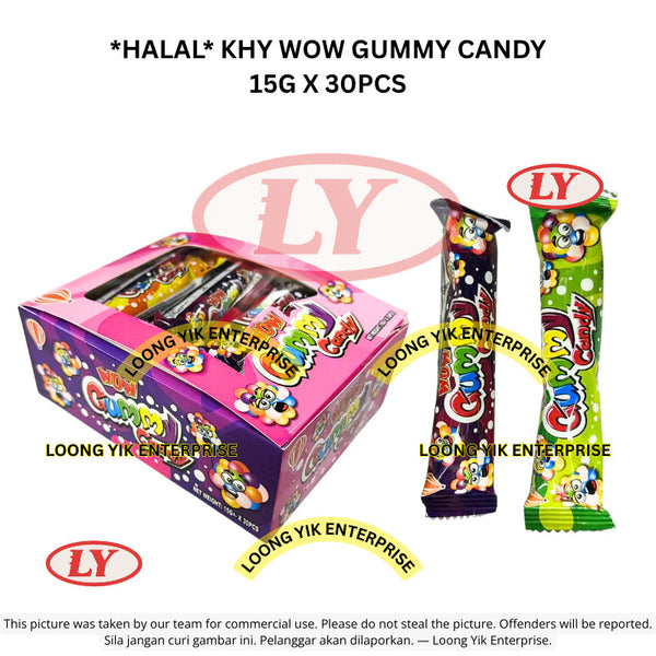 *Halal* ** KHY WOW GUMMY CANDY 15G X 30PCS Loongyik99