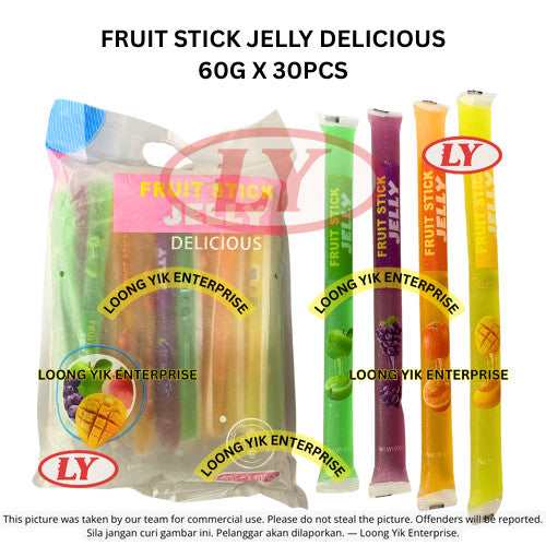 FRUIT STICK JELLY DELICIOUS 60G X 30PCS
