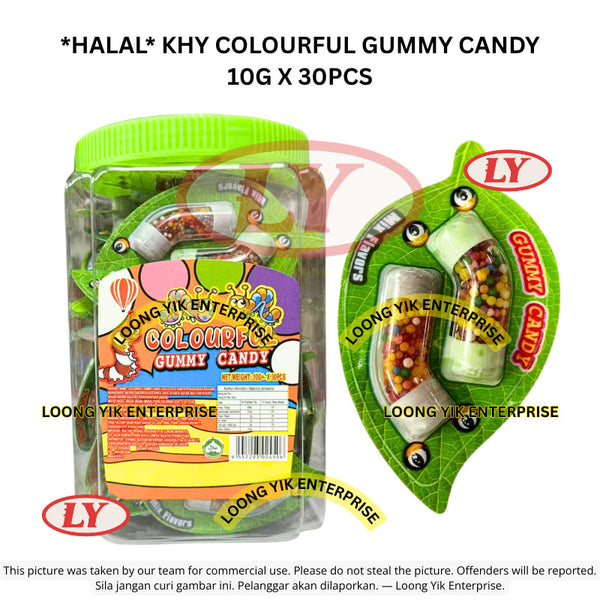 *Halal* ** KHY COLOURFUL GUMMY CANDY 10G X 30PCS Loongyik99