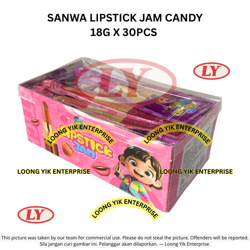 SANWA LIPSTICK JAM CANDY 18G X 30PCS