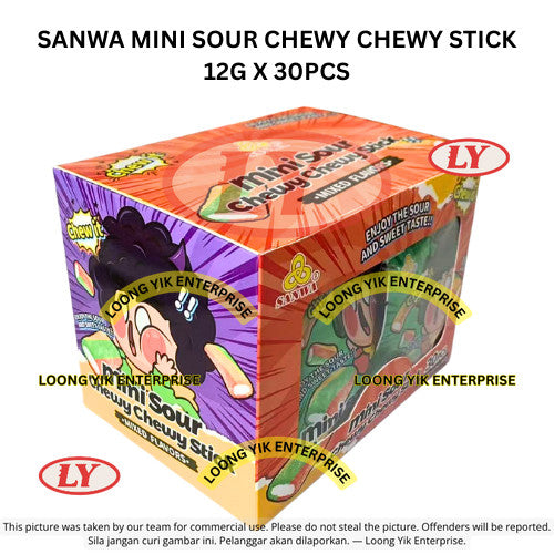 SANWA MINI SOUR CHEWY CHEWY STICK 12G X 30PCS