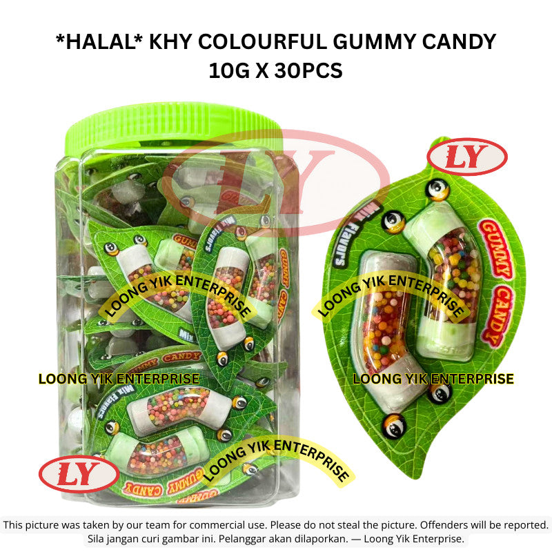 *Halal* ** KHY COLOURFUL GUMMY CANDY 10G X 30PCS Loongyik99