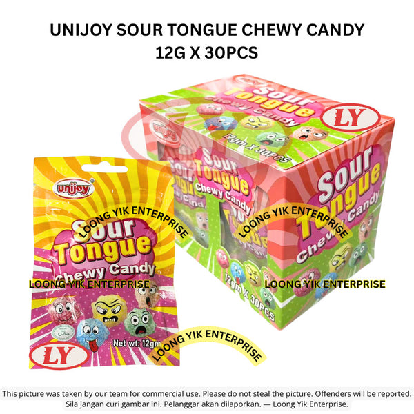 *Halal* UNIJOY Sour Tongue Chewy Candy 12g x 30pcs Gummy Murah Loongyik99