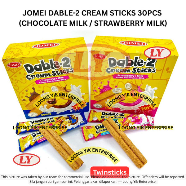 JOMEI DABLE-2 CREAM STICKS 30PCS  (CHOCOLATE MILK / STRAWBERRY MILK)