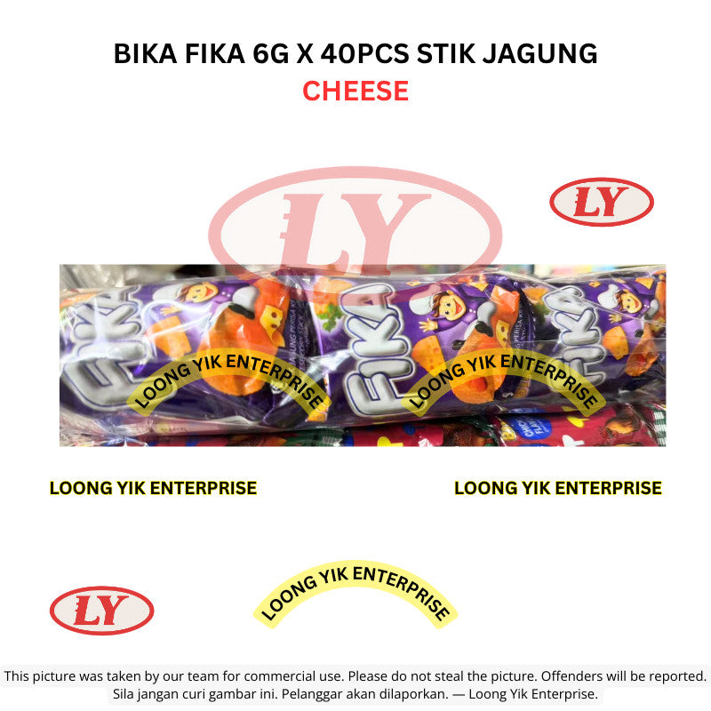 *Halal* BIKA FIKA 6G X 40PCS STIK JAGUNG SWEET CORN / CHEESE / AYAM Loongyik99