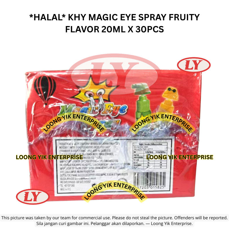 *Halal* ** KHY MAGIC EYE SPRAY FRUITY FLAVOR 20ML X 30PCS Loongyik99