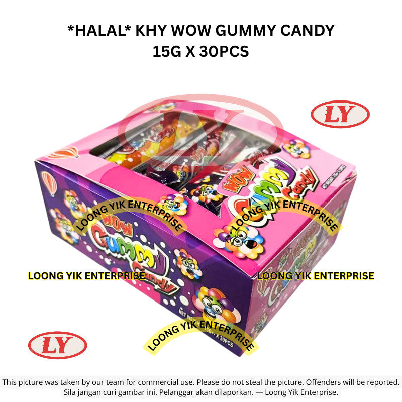 *Halal* ** KHY WOW GUMMY CANDY 15G X 30PCS Loongyik99