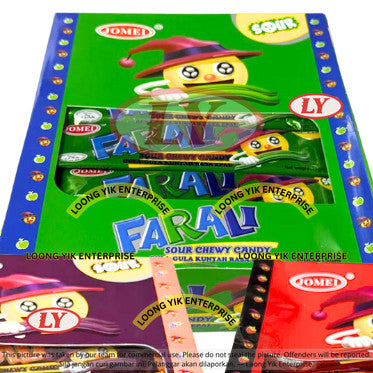 *Halal* JOMEI Farali Sour Chewy Candy 15g x 30pcs Epal / Anggur / Stroberi Gula-gula Masam Kenyal Loongyik99