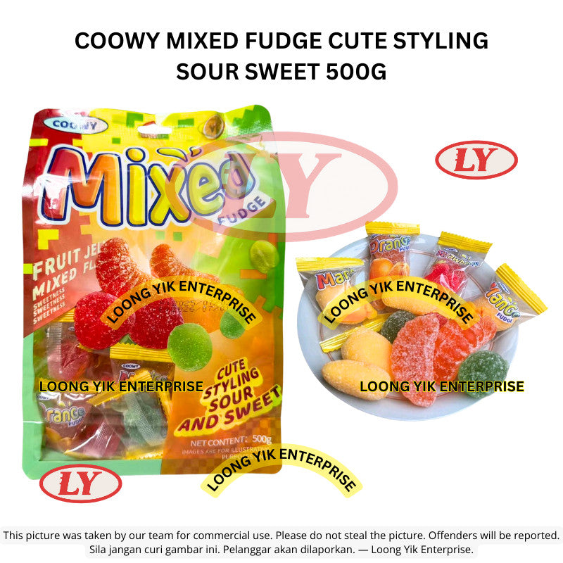 *Halal* COOWY Mixed / Mango Fudge Cute Styling Sour Sweet Candy 500g Gula-gula Beraneka Bentuk Loongyik99