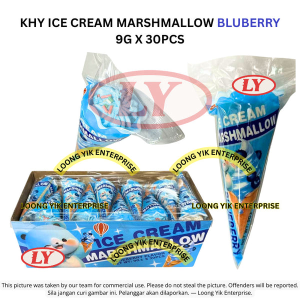 *Halal* KHY Ice Cream Marshmallow Blueberry 9g x 30pcs Gula-gula Aiskrim Loongyik99