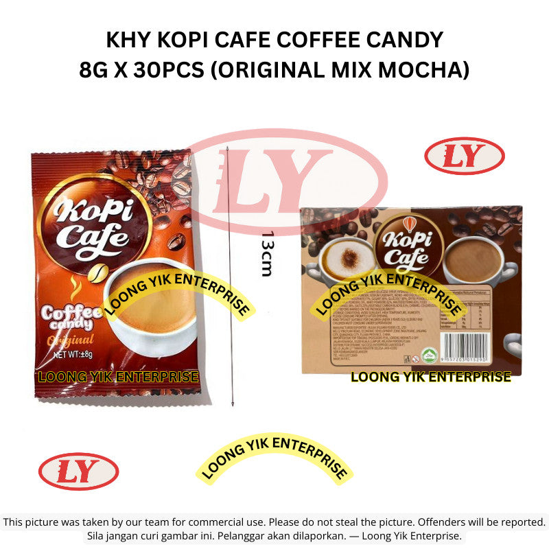 *Halal* KHY Kopi Cafe Coffee Candy 8g x 30pcs Original Mix Mocha) Gula-gula Kopi Loongyik99