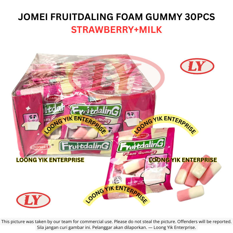 *Halal* Jomei Fruitdaling Foam Gummy 30pcs (Strawberry+Milk / Tutti-Frutti) Gula-gula Kenyal Loongyik99