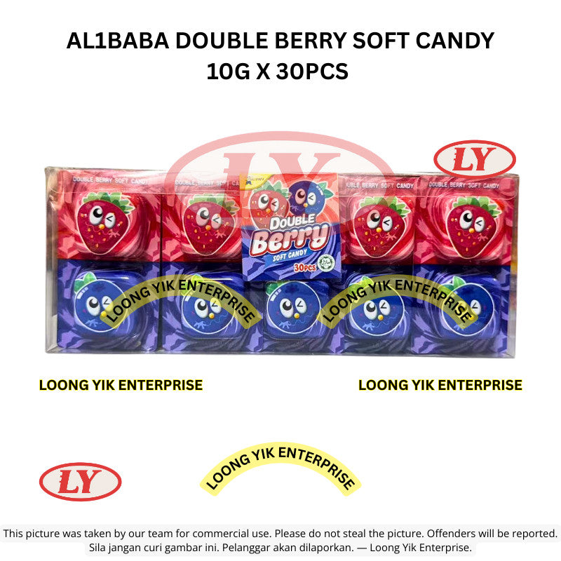 *Halal* AL1BABA Double Berry Soft Candy 10g x 30pcs Gula-gula Berperisa Buah Beri Loongyik99