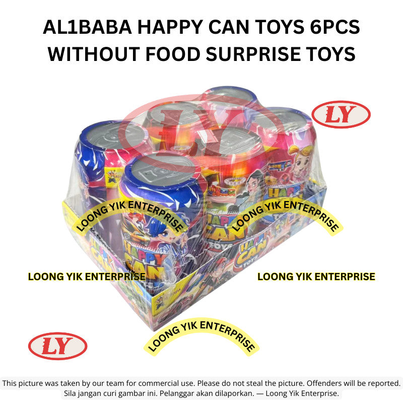*Halal* AL1BABA HAPPY CAN TOYS 6PCS WITHOUT FOOD SURPRISE TOYS Loongyik99