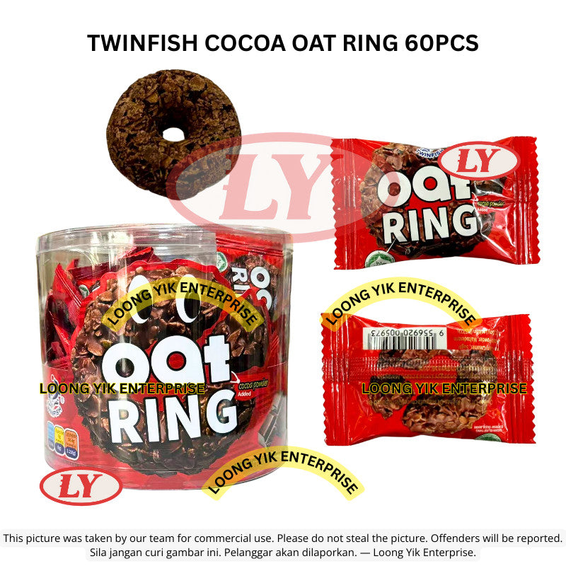 *Halal* Twinfish Cocoa Oat Ring 60pcs Snek Bijirin Coklat Loongyik99