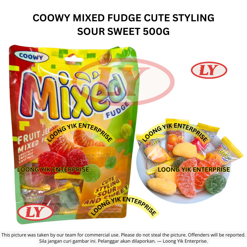 *Halal* COOWY Mixed / Mango Fudge Cute Styling Sour Sweet Candy 500g Gula-gula Beraneka Bentuk Loongyik99