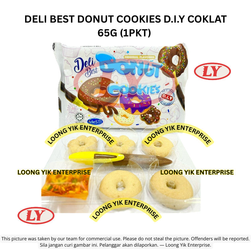 *Halal* Deli Best Donut Cookies DIY Chocolate Biskut Donat Coklat Loongyik99