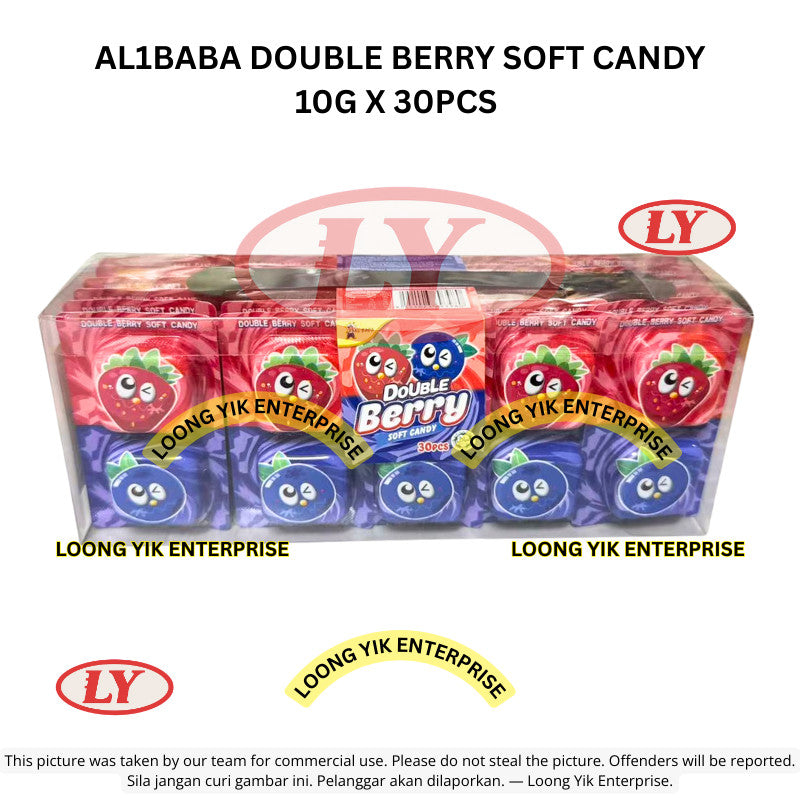 *Halal* AL1BABA Double Berry Soft Candy 10g x 30pcs Gula-gula Berperisa Buah Beri Loongyik99
