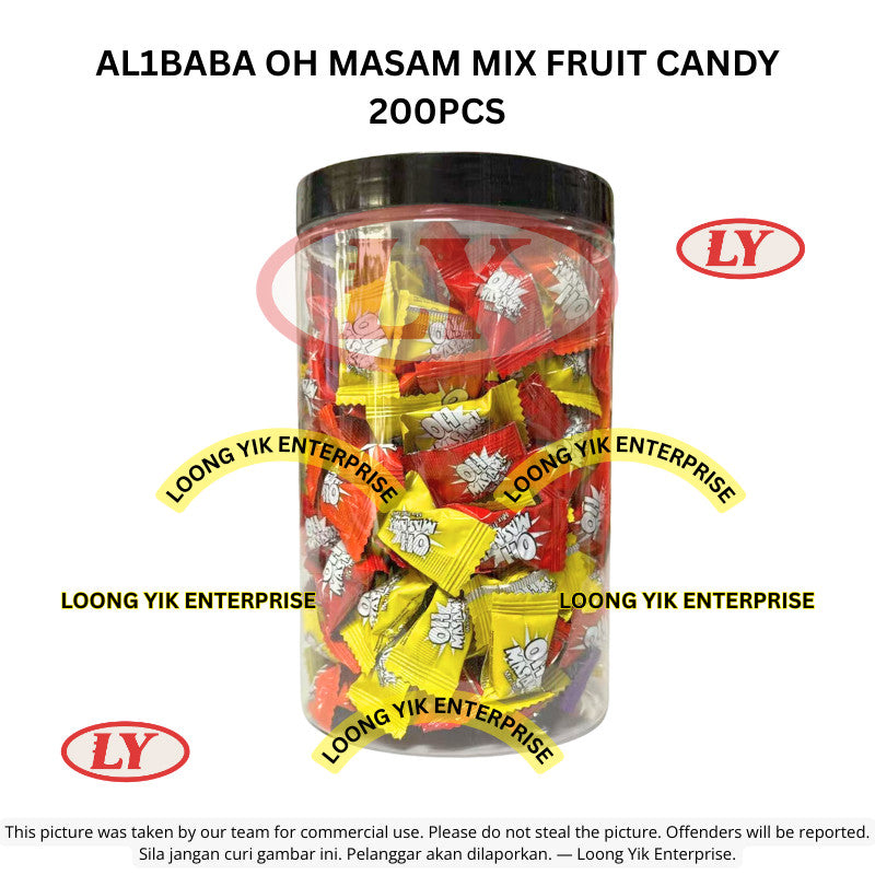 *Halal* AL1BABA Oh Masam Mix Fruit Candy 200pcs Gula-gula Masam Campuran Buah Loongyik99