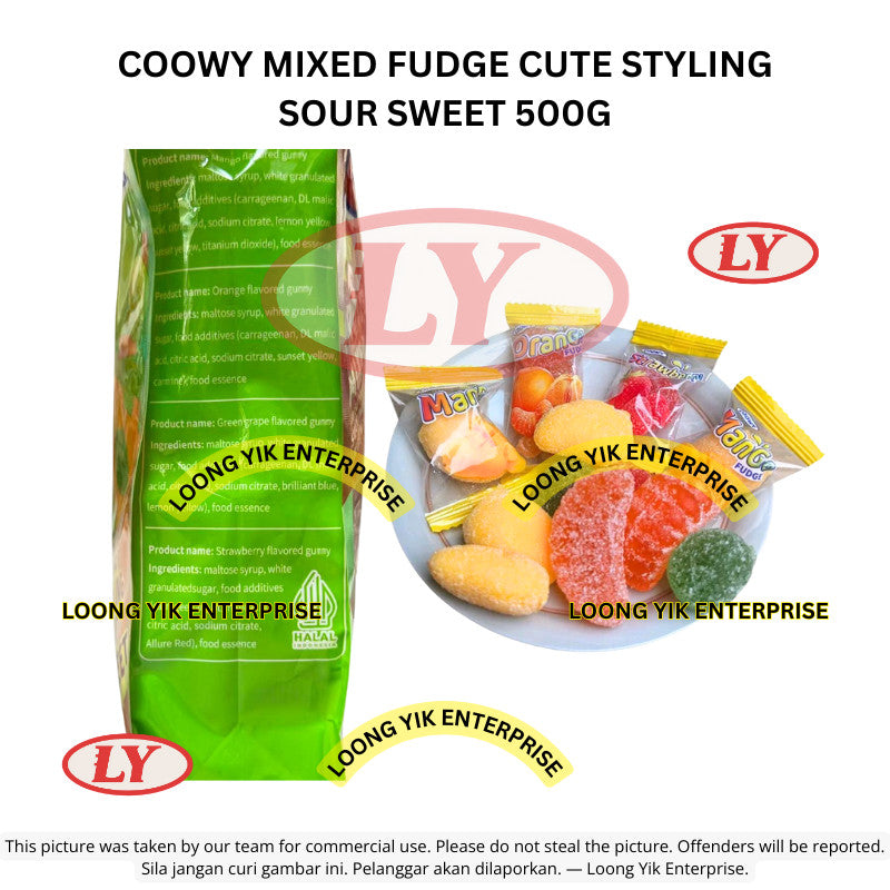 *Halal* COOWY Mixed / Mango Fudge Cute Styling Sour Sweet Candy 500g Gula-gula Beraneka Bentuk Loongyik99