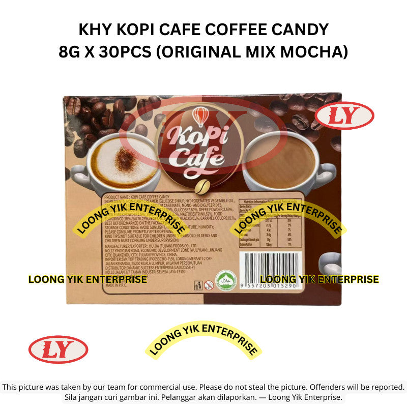 *Halal* KHY Kopi Cafe Coffee Candy 8g x 30pcs Original Mix Mocha) Gula-gula Kopi Loongyik99