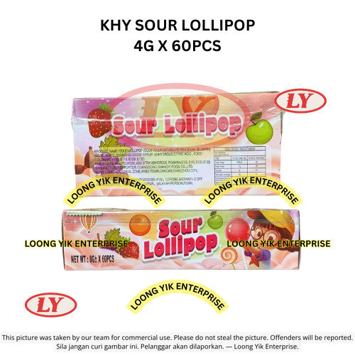 *Halal* KHY SOUR LOLLIPOP 4G X 60PCS