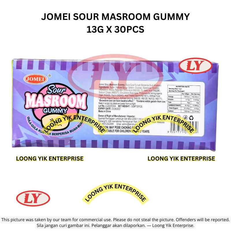 *Halal* JOMEI Sour Mushroom Gummy (13g x 30pcs) Loongyik99