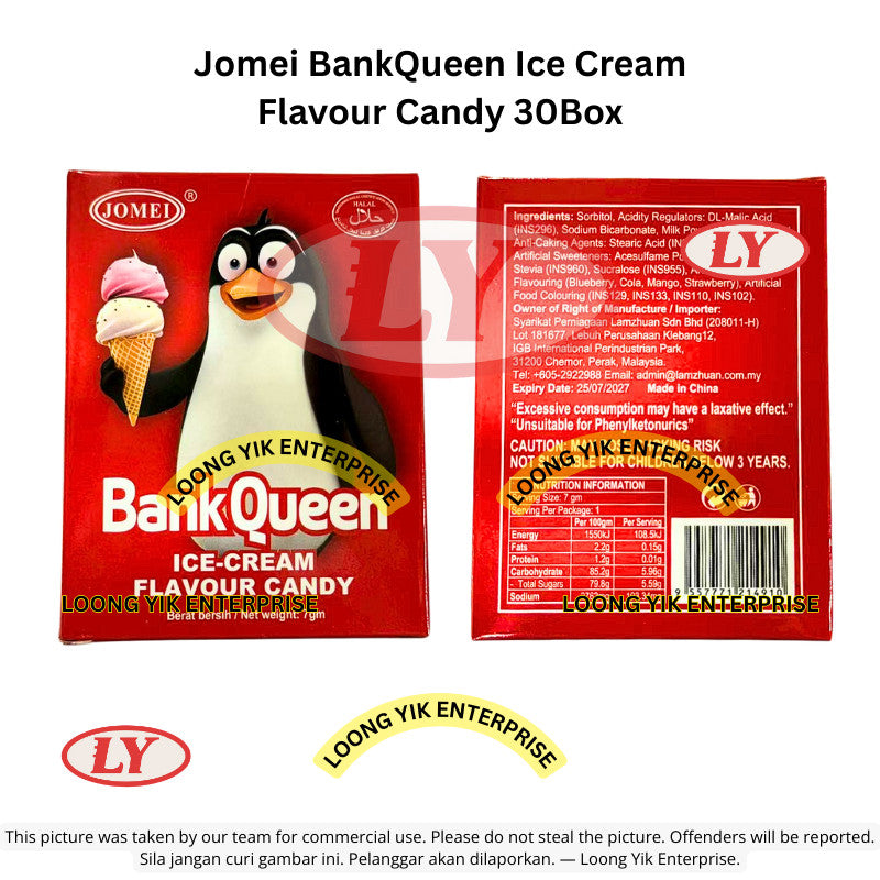 *Halal* Jomei BankQueen Ice Cream Flavour Candy 30box Loongyik99