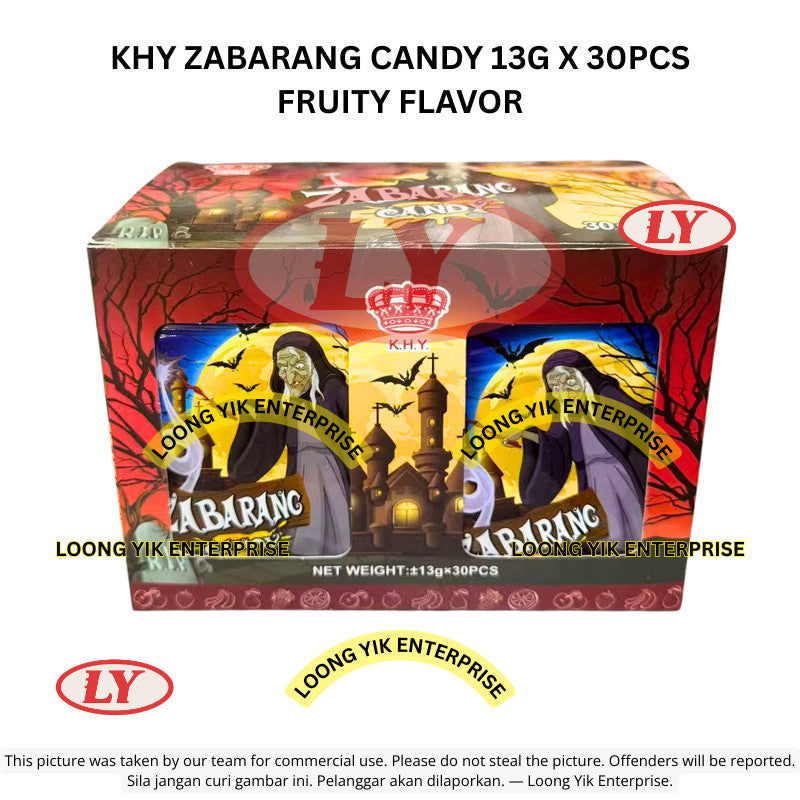 *Halal* KHY Zabarang Candy 13g x 30pcs Fruity Flavor Gula-gula Masam Manis Loongyik99